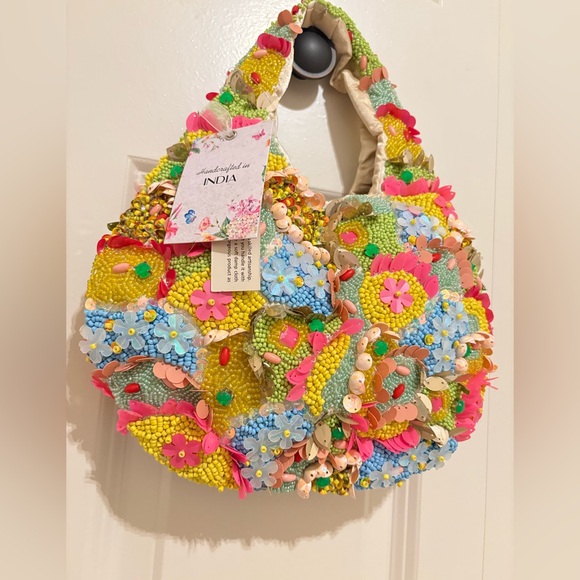 Viral made in India beaded bag neon colors - Picture 2 of 3